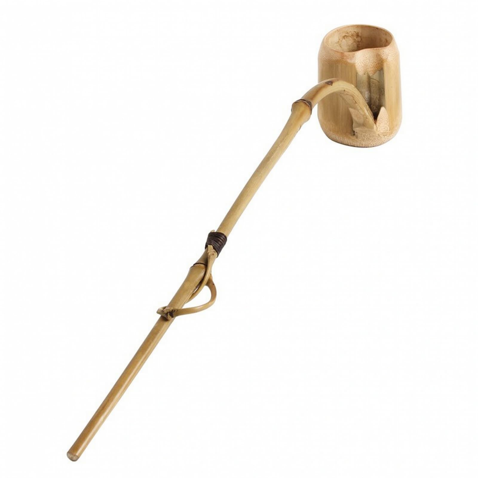 Pugermering Lightweight Bamboo Transferring Ladle LongHandled Design for Comfortable Reach, Sauna Ladle, Gardens, Kitchen, Gard