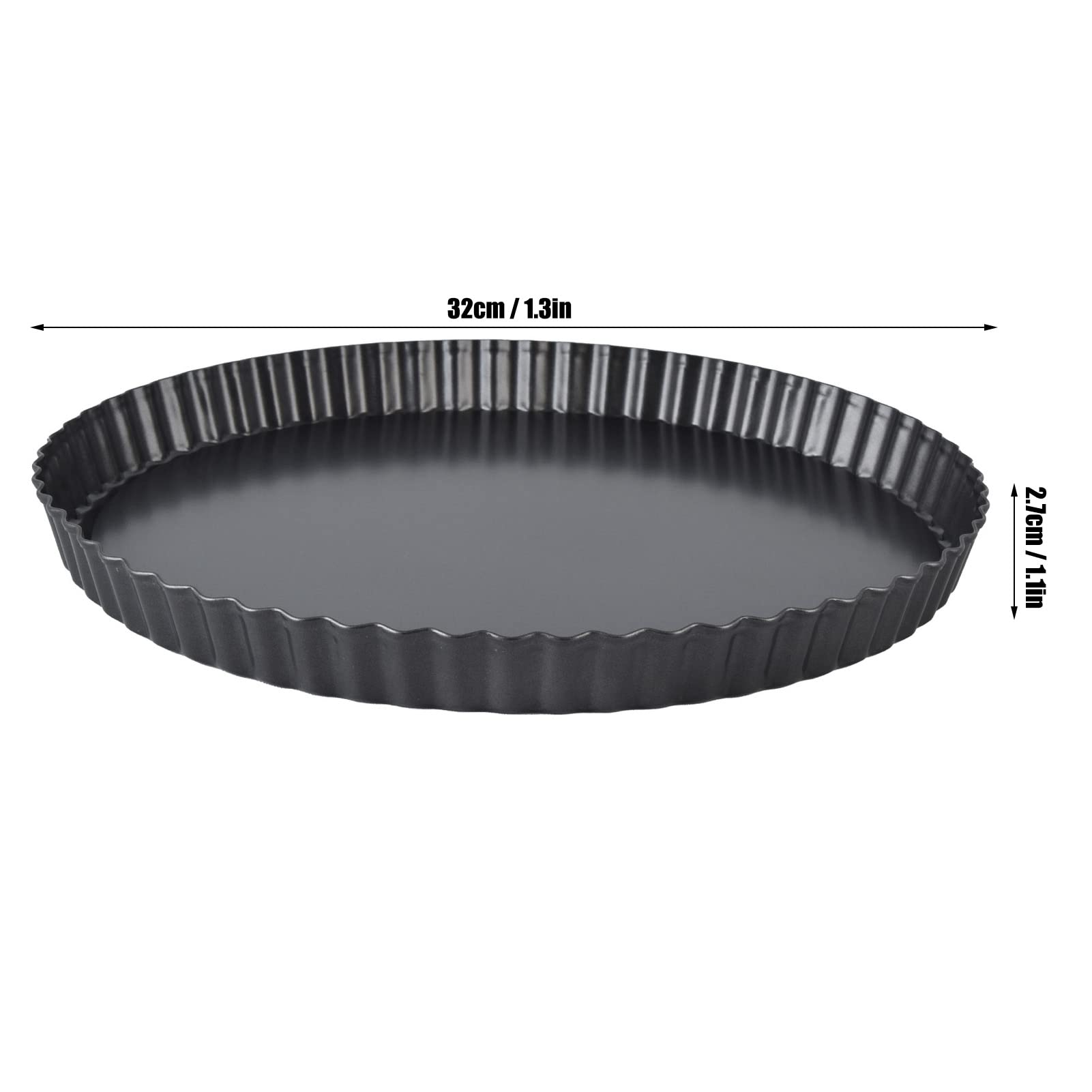 Youthink Tart Pan, 12 Inch Quiche Pan Thickening Nonstick Deep Baking Dish Pie Plate With Removable Bottom For Oven Baking(13-In