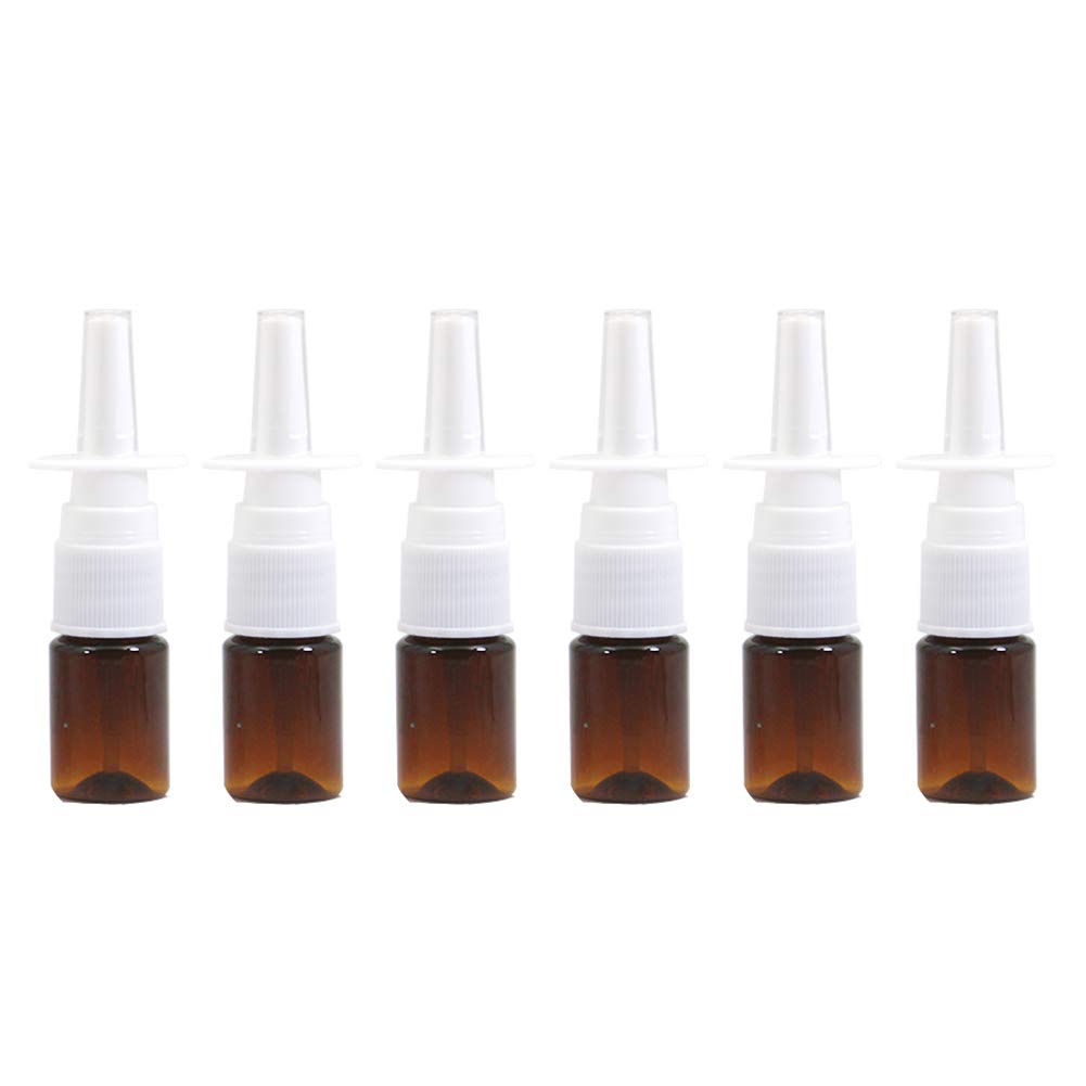 6 Pieces 5 Ml Empty Plastic Nasal Spray Bottles Refillable Plastic Nasal Spray Bottles Pump Sprayer Nose Spray Refillable Bottle