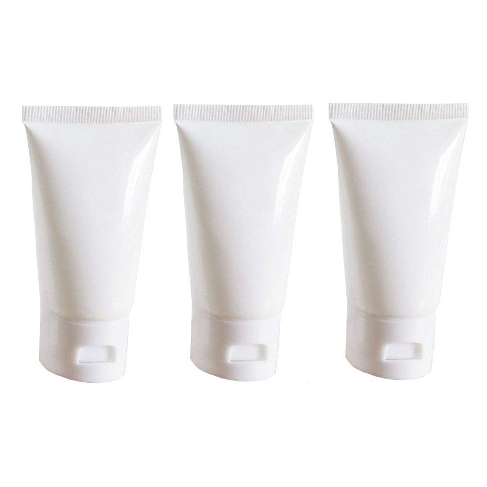 Quupy 24Pcs 20Ml/0.68Oz Empty Refillable Cosmetic Squeeze Tube Bottle Containers Jars Pot With Flip Cap For Makeup Shampoo Facia