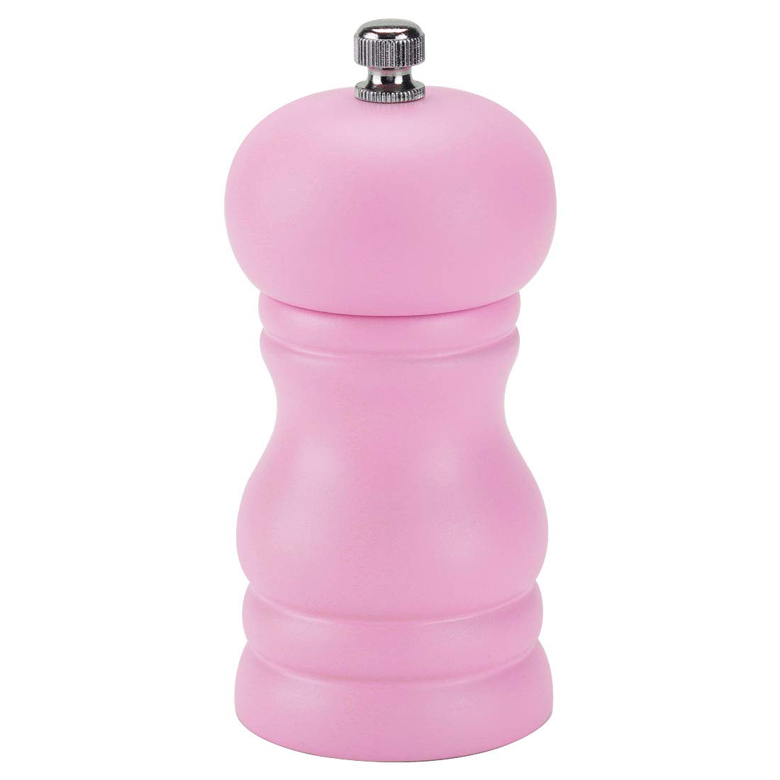 Uxcell Salt And Grinder 4.5 Inch Wooden Mills Shakers With Adjustable Coarseness For Seasoning Meal Prep Cooking Dining Pink