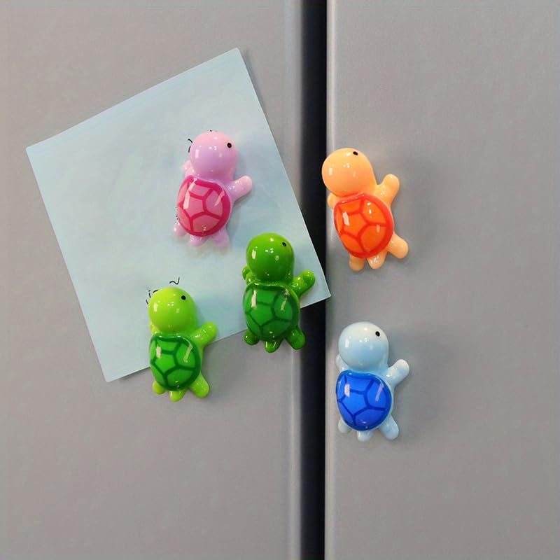 Kawaii Cartoon Sea Turtle Refrigerator Magnets - Cute Decorative Whiteboard Magnets For Office And Kitchen Decoration (6Pcs Turt