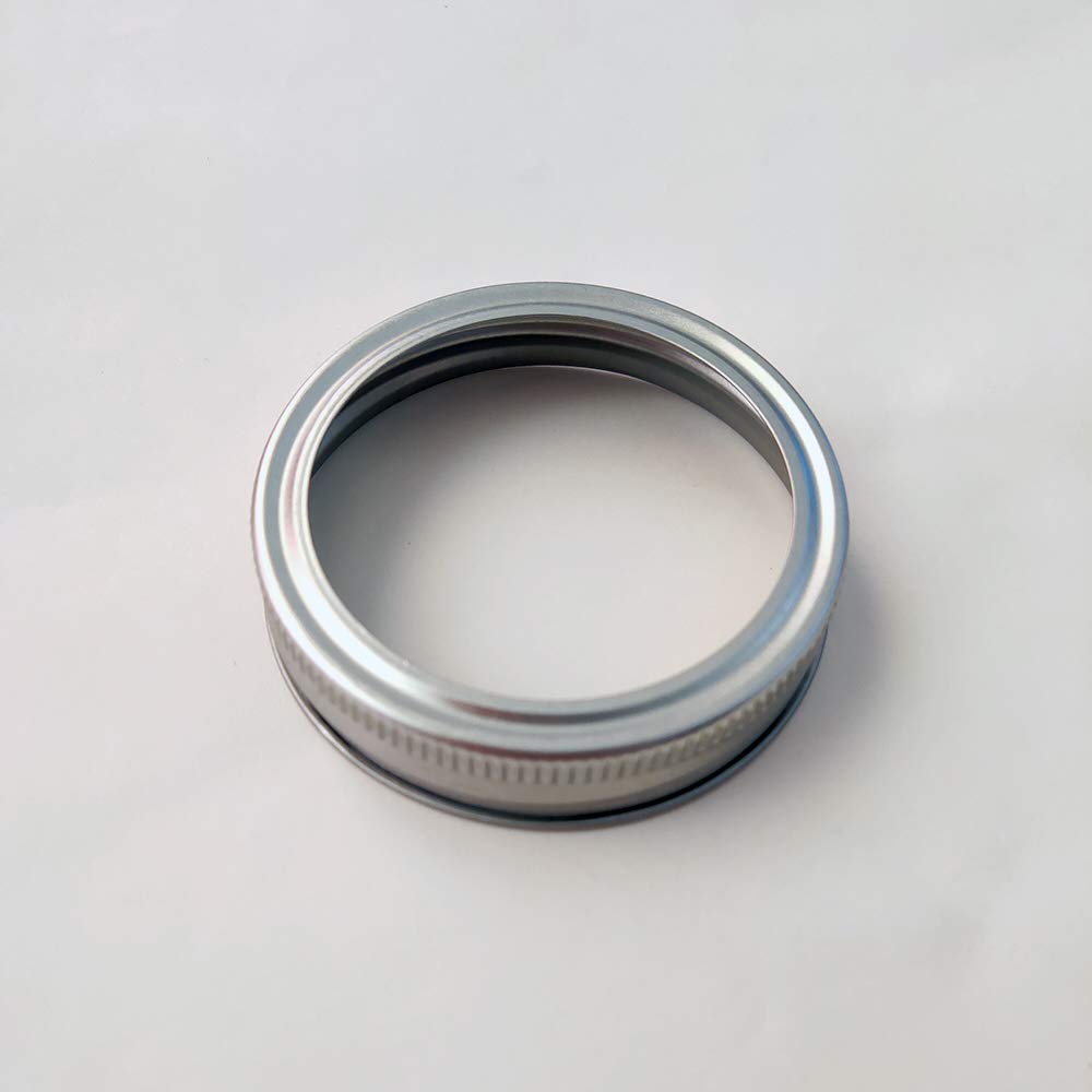 Tyesmer 20Pcs Rust Resistant Silver Mason Jar Replacement Rings,87Mm Wide Mouth Mason Jar Bands Silver Canning Jar Band For Maso