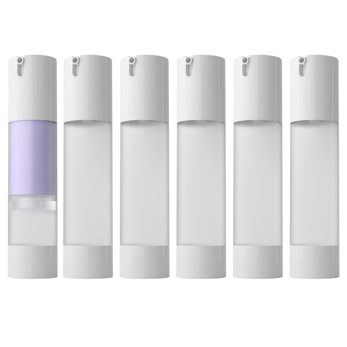 Longway 1.7 Oz (50Ml) Empty Refillable Airless Pump Bottle,Travel Foundation Containers,Airless Cosmetic Pump Bottle For Hand Sa