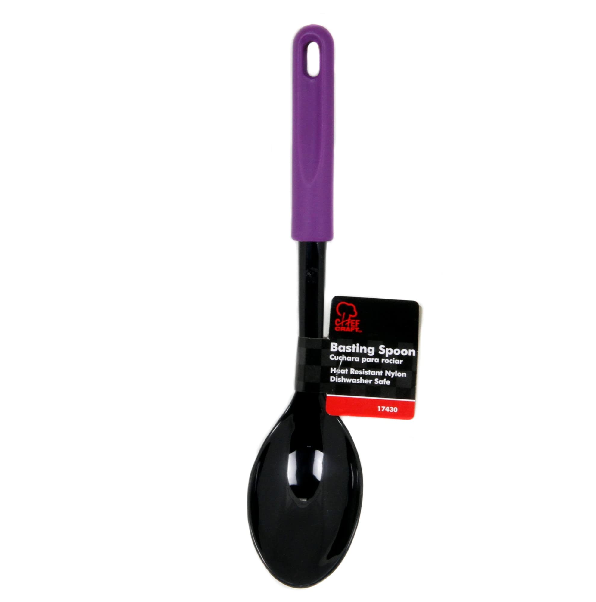 Chef Craft Basic Nylon Basting Spoon, 11.5 Inch, Purple