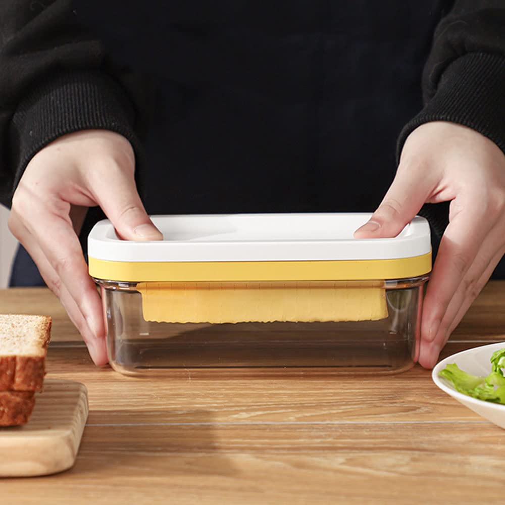 Univivo Butter Slicer Cutter, Stick Butter Container Dish With Lid For Fridge, Easy Cutting Two 4Oz Sticks Butter(Not Airght, Sm