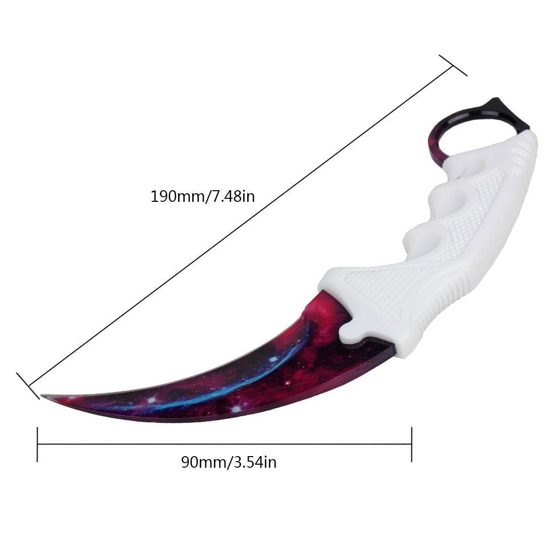 Andux Karambit Camping Hunting Tool with Cord ZD-01 (Purple-White)