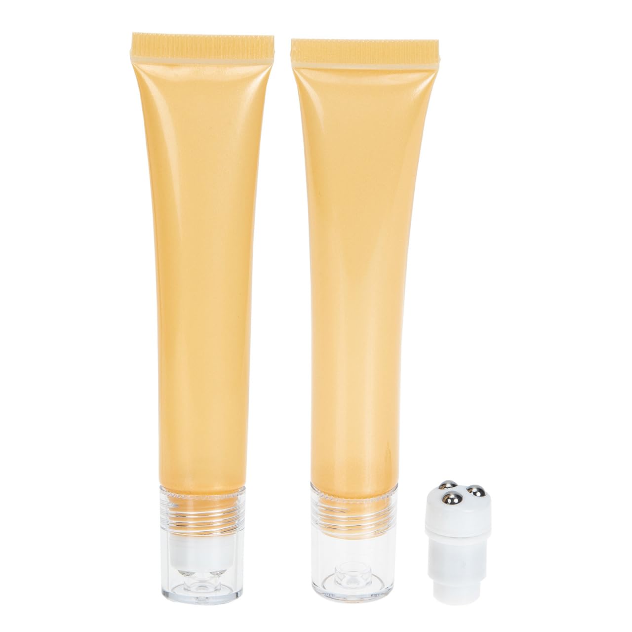 LALAFINA Essential Oil Roller Bottles 2 Pack Refillable Eye Cream Face Tube with Tight Seal Portable 4.76In Lightweight Dispense