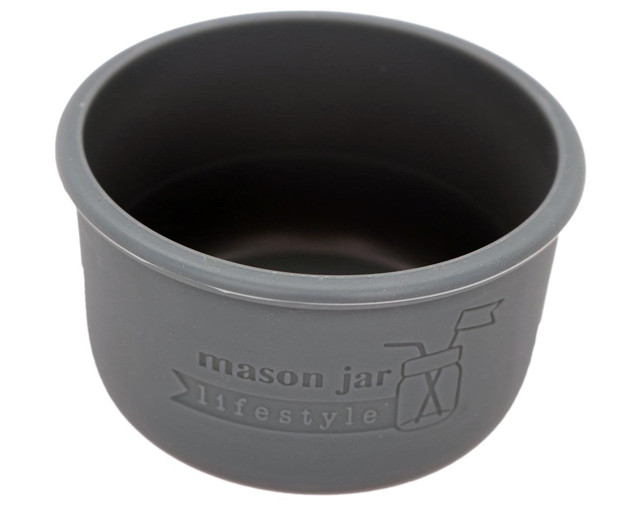 4Oz Silicone Sleeves/Jackets For Protecting Small Ball, Kerr, Quilted Canning Jars By Mason Jar Lifestyle (Charcoal Gray, 2 Pack