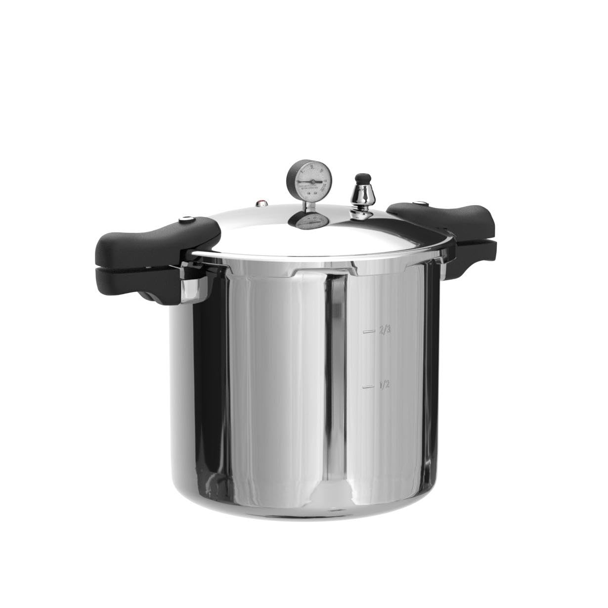 Denali Canning 23 Quart Pressure Canner & Cooker - Induction Compatible, Reflective Silver, Model 850025675536