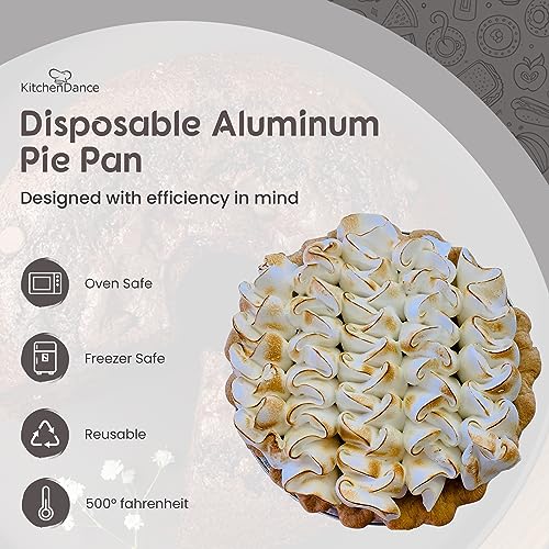 Kitchendance Disposable Heavyweight Aluminum Foil Round Baking Pan, 1070, Silver, 36 Ounces