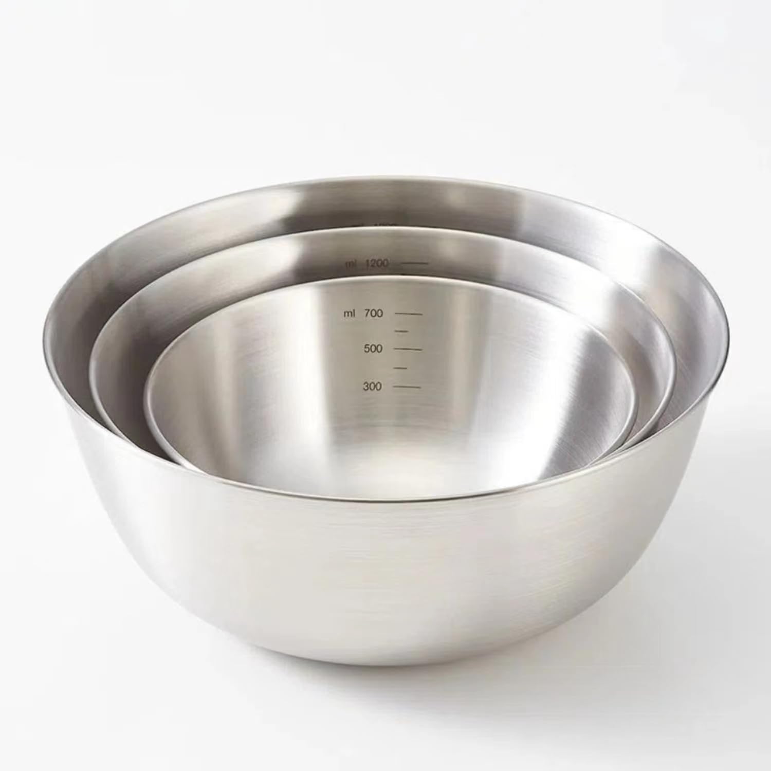 Stainless Steel Mixing Bowls-3 Packs Small Thicker Stainless Steel Flat Bottom Mixing Bowls Set, Home, Refrigerator, And Kitchen