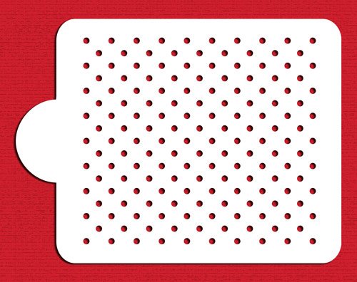 Designer Stencils Mini Polka Dot Cake Stencil, Beige/Semi-Transparent