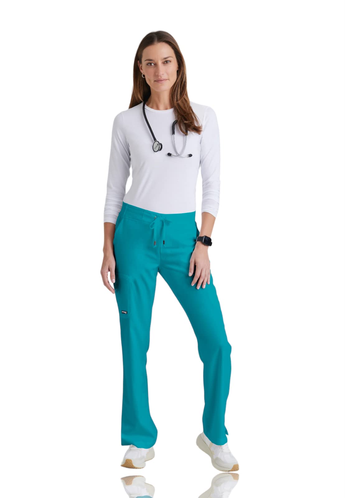 Greys Anatomy 4277 Womens Straight Leg Pant (Teal, 5X-Large)