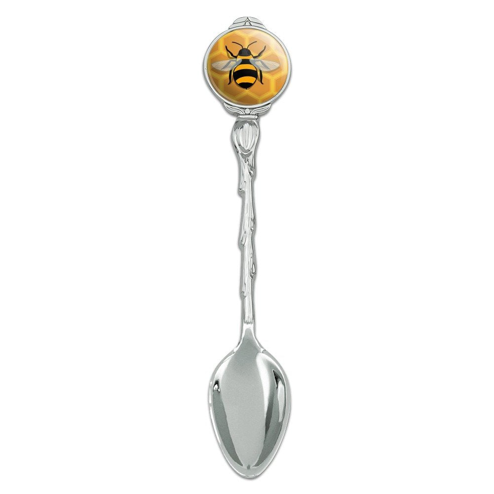 Bee On Honeycomb Novelty Collectible Demitasse Tea Coffee Spoon