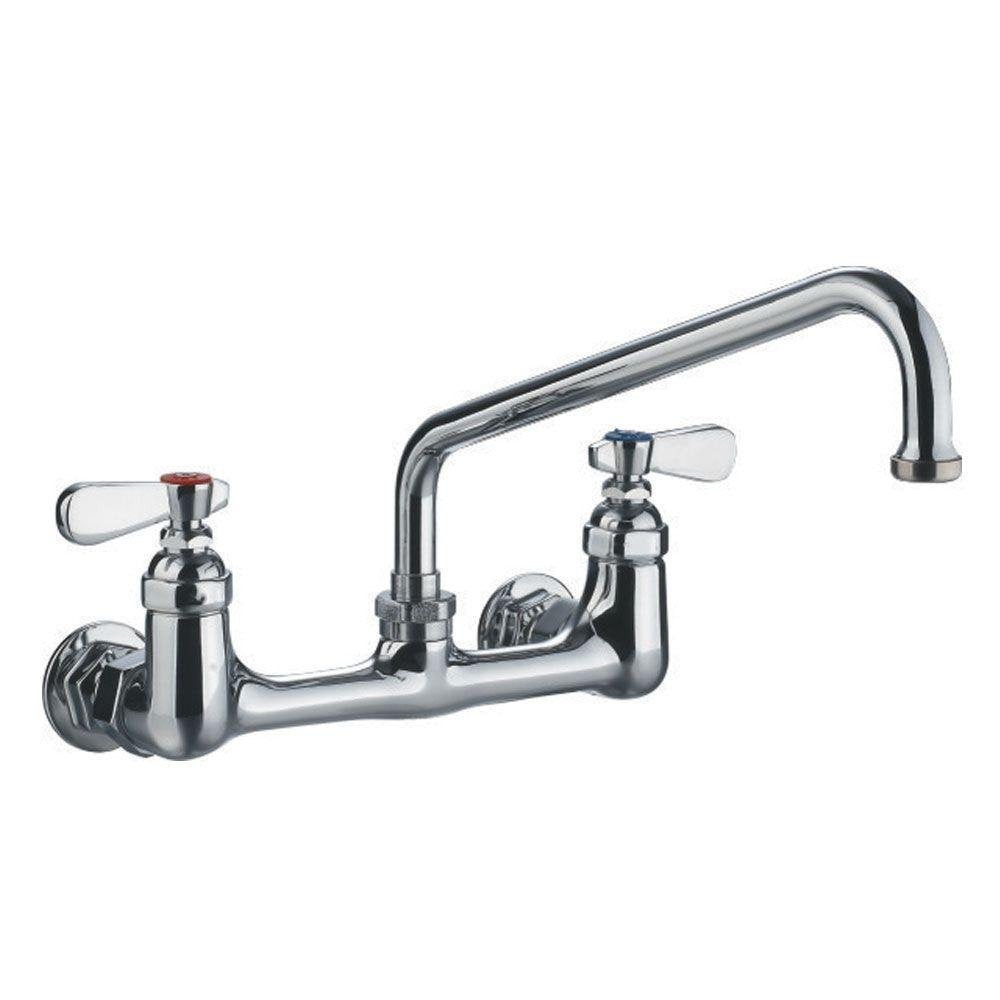 Whitehaus Collection Laundry Whitehaus Whfs9814-08-C Heavy Duty Wall Mount Utility Faucet With An Extended Swivel Spout And Leve