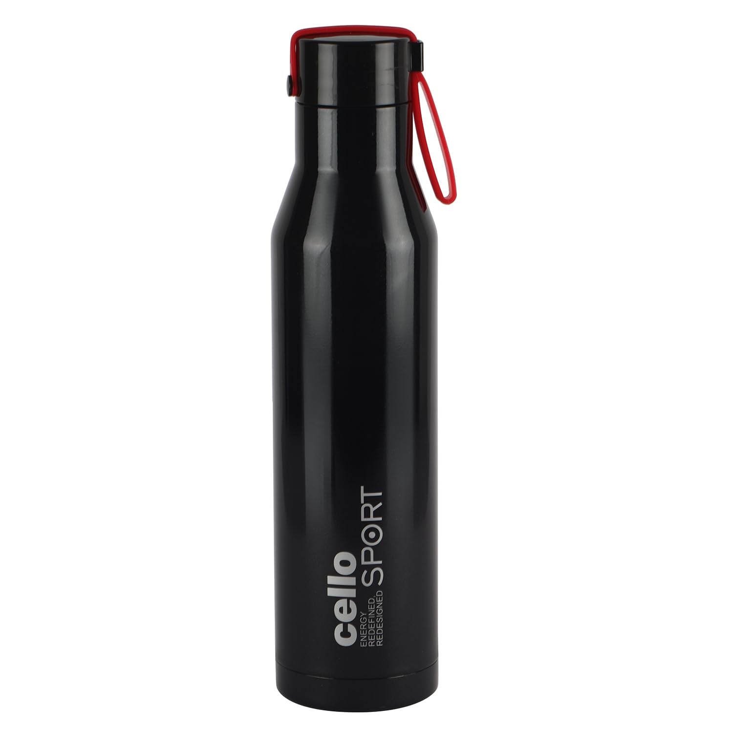 Cello Maestro Thermosteel Flask, 550Ml, Black | 24 Hours Hot & Cold Stainless Steel Bottle | Leak Proof & Screw Top Lid | Ideal 