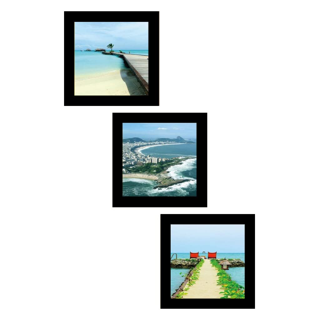 Go Hooked Digital Wall Painting For Bedroom, Wall Decor, Home Decor  Set Of 3 (Multicolour, 28 Cm X 9 Cm X 28 Cm)