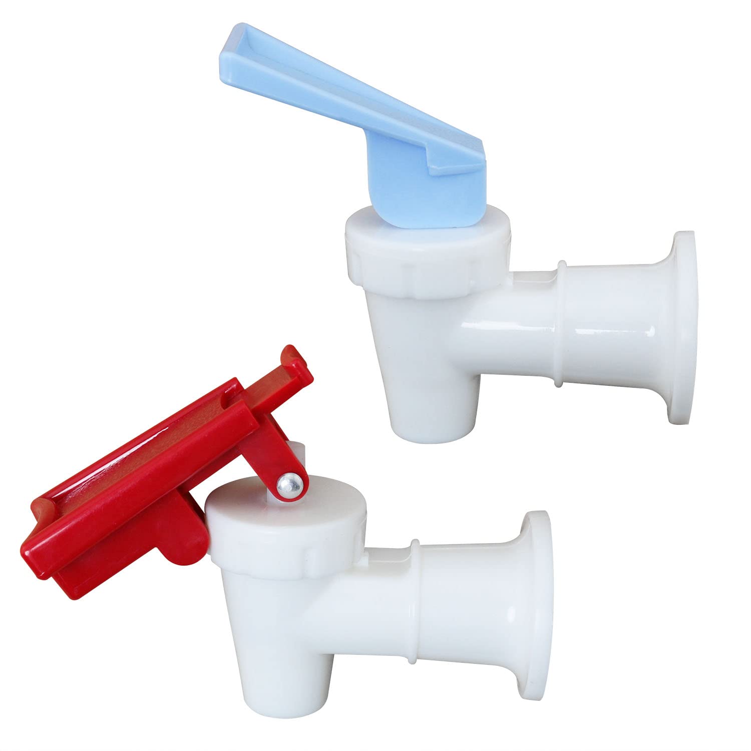 Itrolle Water Cooler Faucet 2Pcs White Plastic Water Cooler Spigots Reusable Spigot Spout Leak Proof Water Beverage Lever Pour V