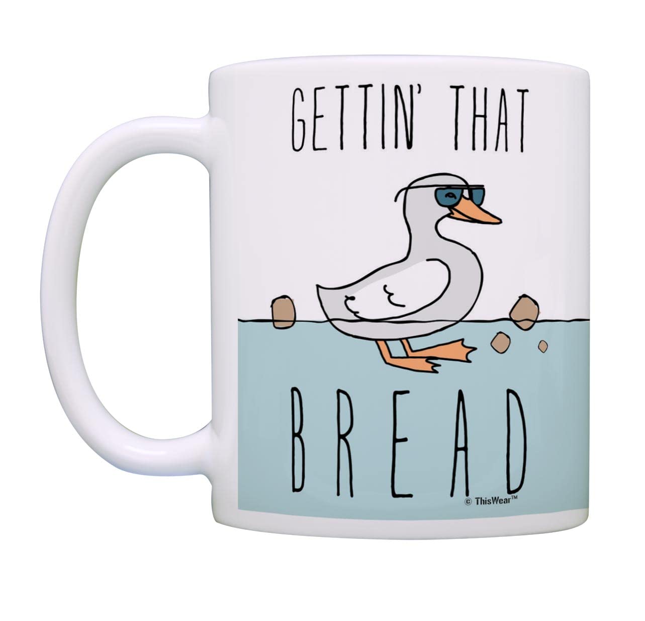 Funny Duck Mugs Gettin That Bread Punny Duck Mug Coworker Office Gifts Pun Coffee Mug Tea Cup Multi
