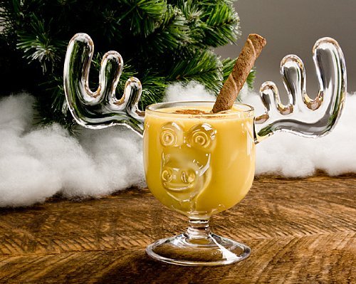 A&R Collectibles Christmas Eggnog Moose Mugs - Gift Boxed Set Of 2 - Acrylic Safer Than Glass 8 Oz.