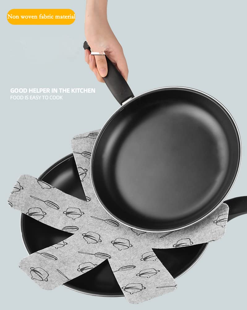 12Pcs Pot And Pan Protectors 3 Different Size Cookware Protector Pots And Pans Dividers Anti-Slip Pan Pot Separator Pads For Sta