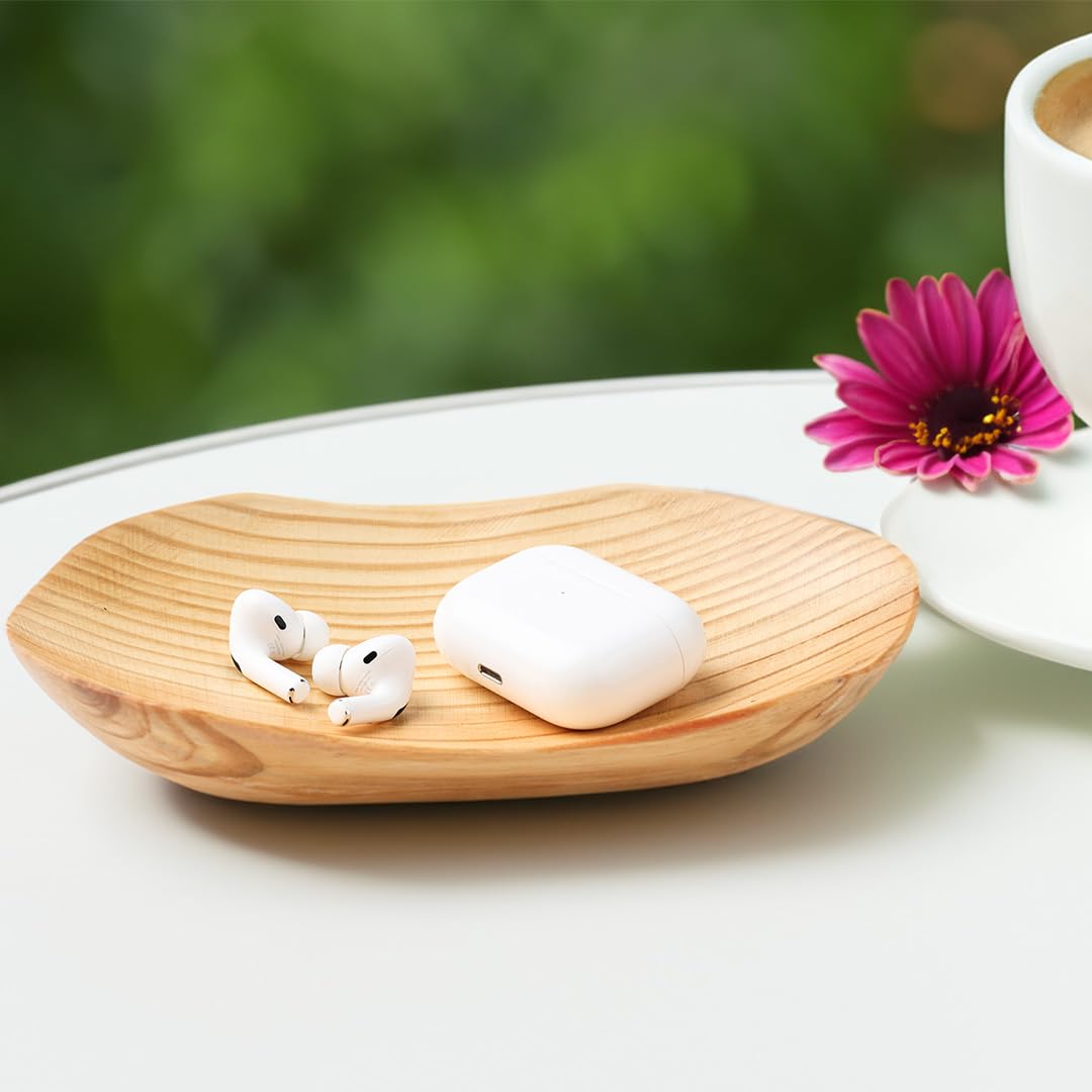 Decor & More - Wooden Handmade Bowl for Serving || Mango Bowl || Gift for Housewarming || Creative Living Room Real Wood Decorat