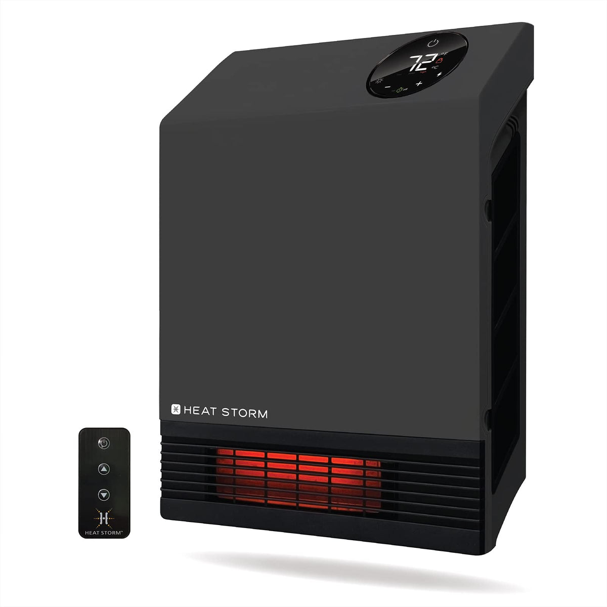 Heat Storm Wall Gray Hs-1000-Wx Deluxe Indoor Infrared Space Saving-1000 Watts-Remote Control-Home & Office Heater-Safe To Touch