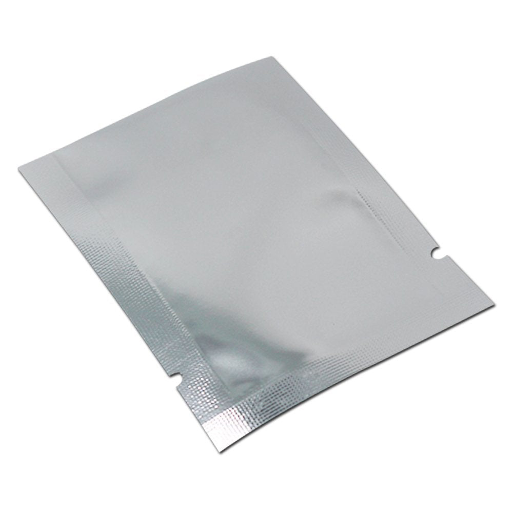 Silver Aluminum Foil Pouch Heat Seal Front Window Plastic Mini Open Top Flat Vacuum Packaging Mylar Bag Food Small Sample Mylar