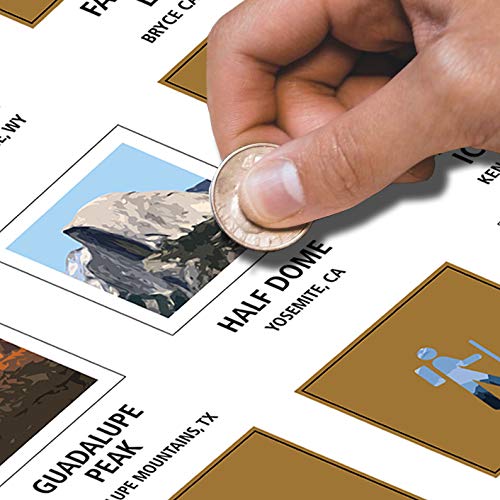 Mappinners The Greatest 100 Hikes Of The National Parks Scratch Off Travel Print 16X20