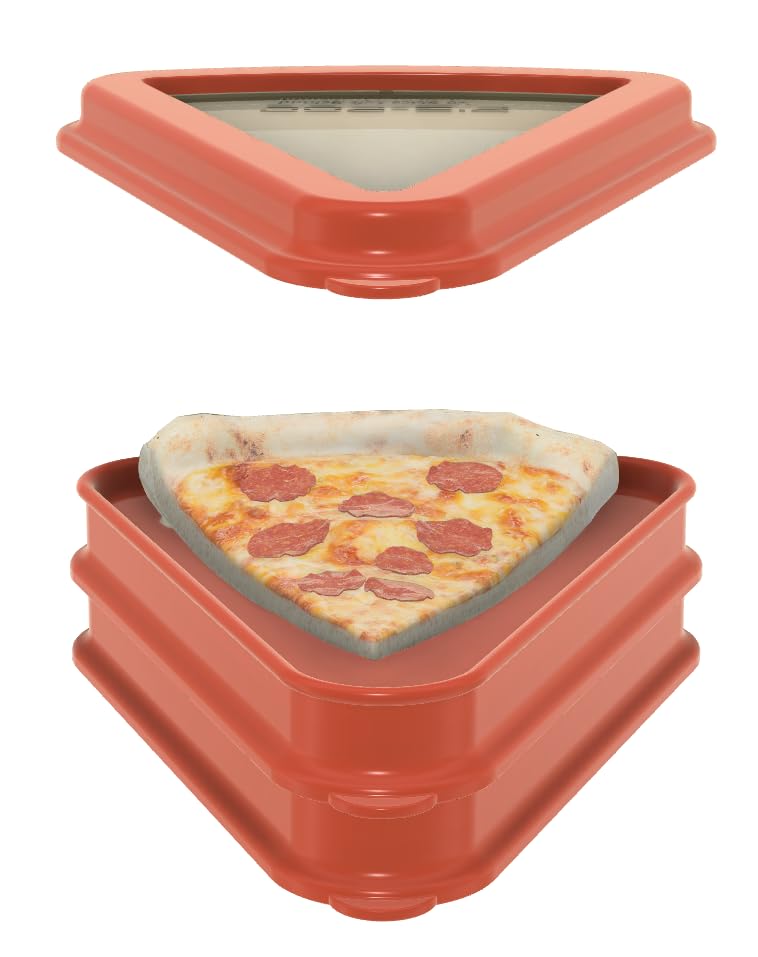 Pie-Pod Pizza Storage Container Modular Stacker Insert 2-Pack For Use Double Decker Sold Seperately (Insert Only. Crisper Pan An