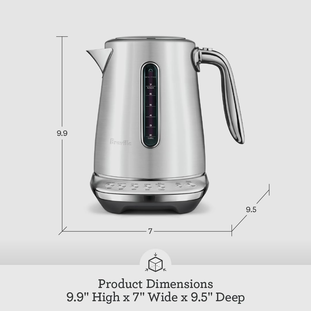 Breville Smart Kettle Luxe Bke845Bss, Brushed Stainless Steel