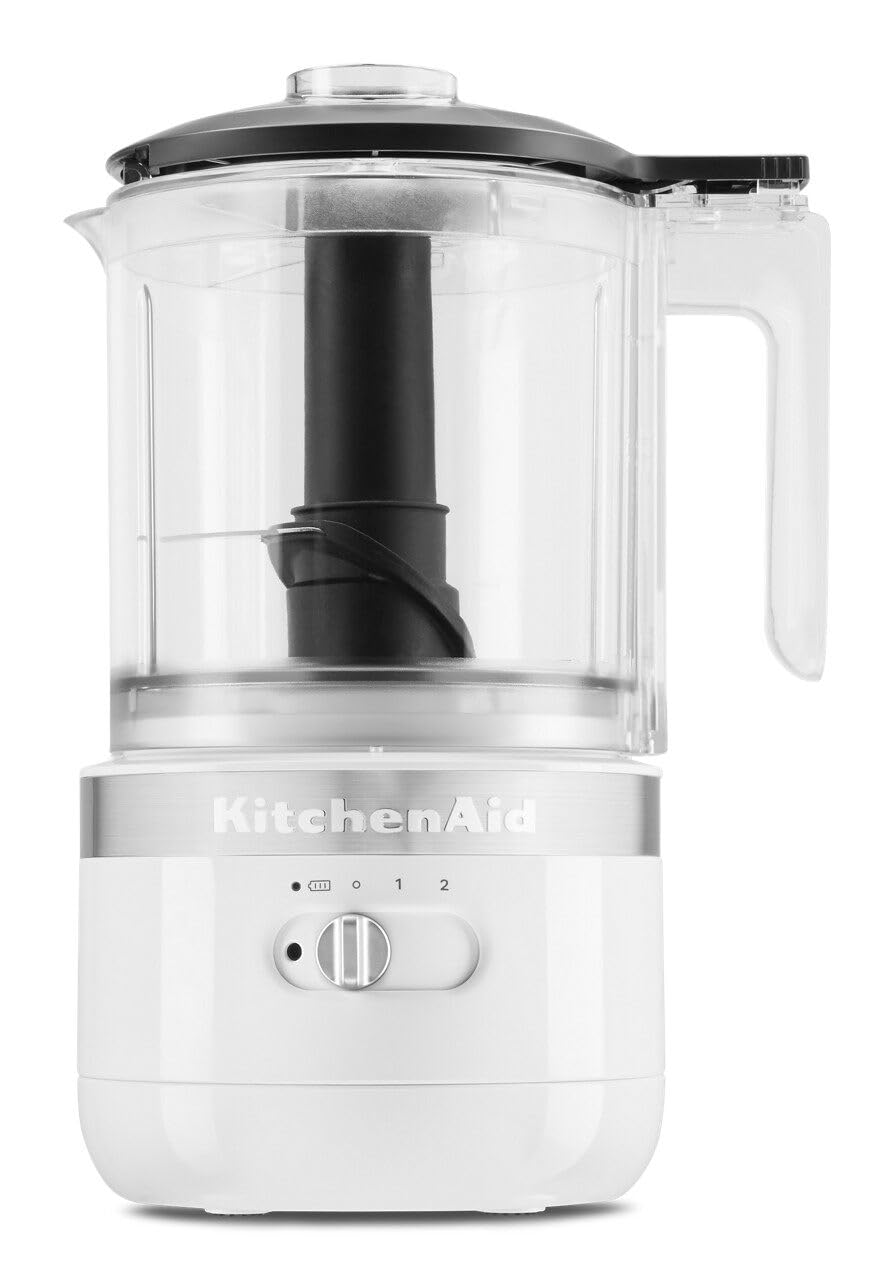 KitchenAid 5 Cup Cordless Food Chopper, White