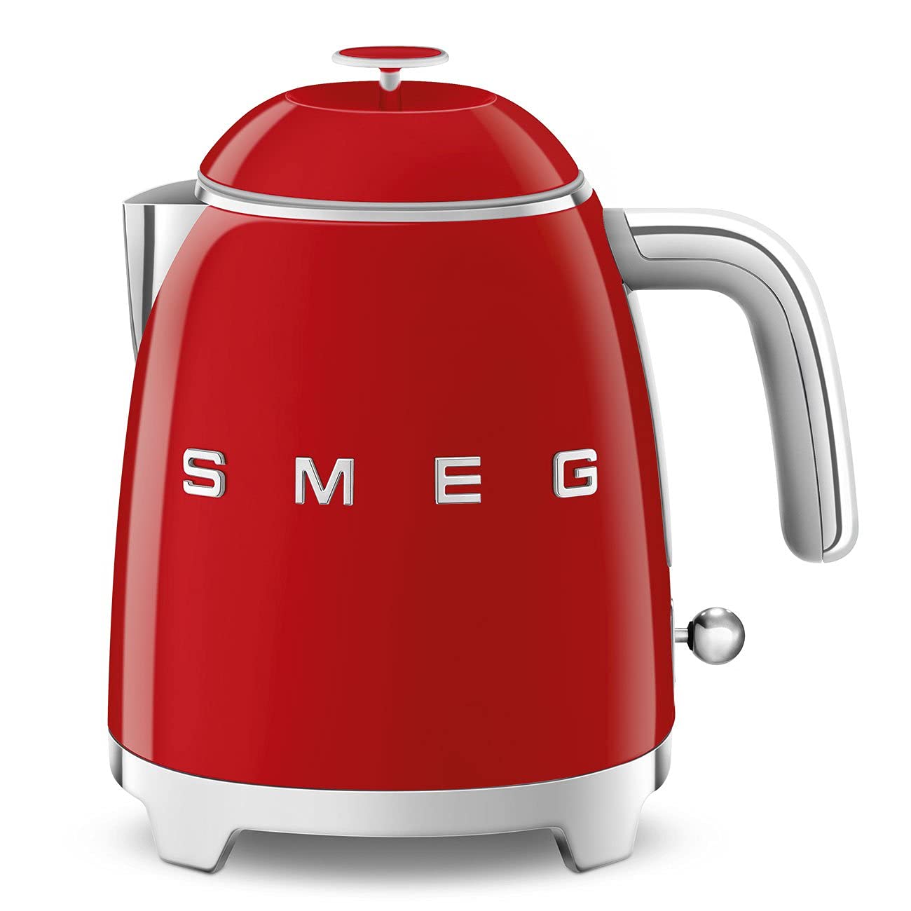 Smeg Mini 50'S Retro Style 3 Cup Electric Kettle With Double Wall Anti Slip Base And Water Level Indicator (Red)