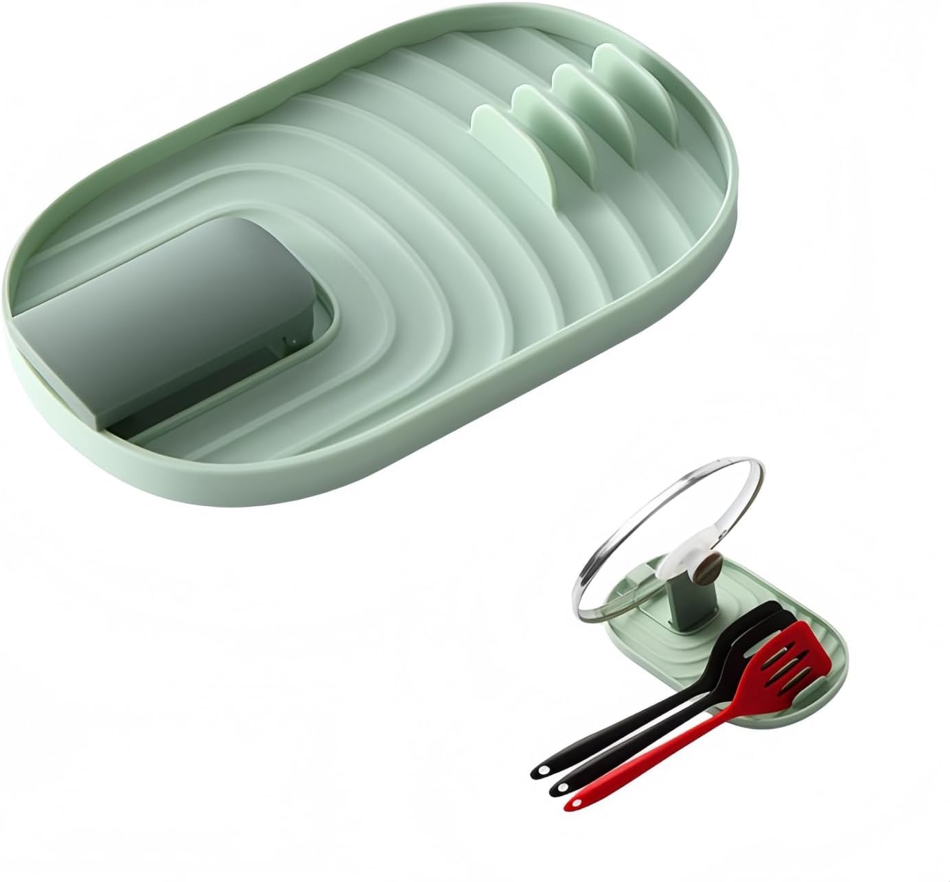 1 Piece Pot Lid Holder, Cooking Spoon Holder, Drawer Organiser, Kitchen, Pans Organiser, Spoon Rest, Kitchen Utensil Tray, Cooki