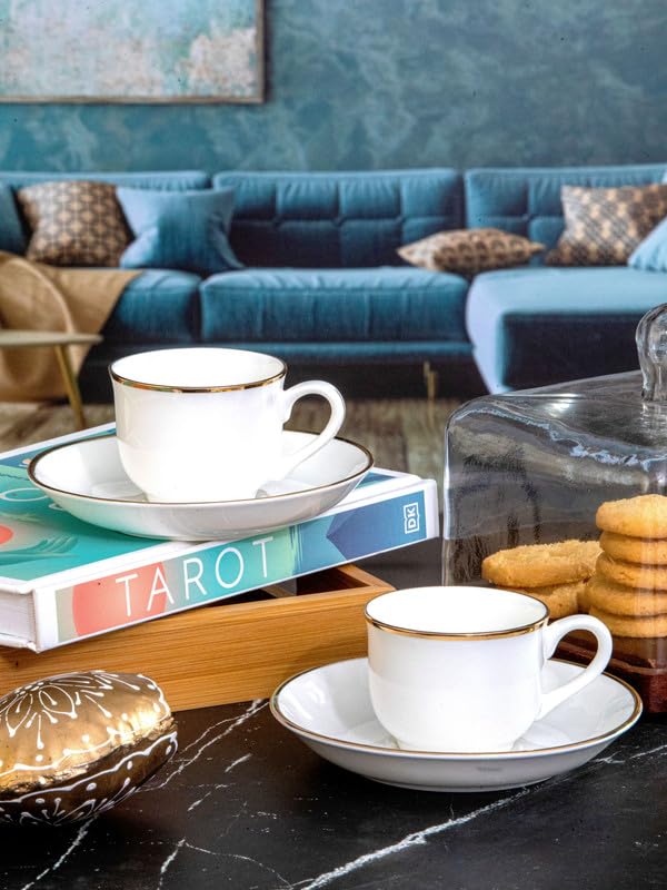Sonaki Bone China Tea/Coffee Cup Saucer Set Of 12Pcs SonaliRglI001