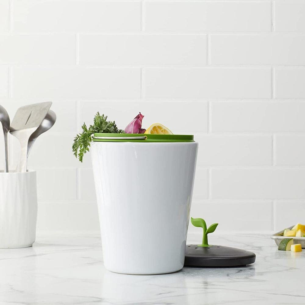 Chef'N Natural Charcoal Compost Filter, Dimensions - Oval, Approx. 6-1/2 X 5 Inches, 3/8 Inch Thick, Black