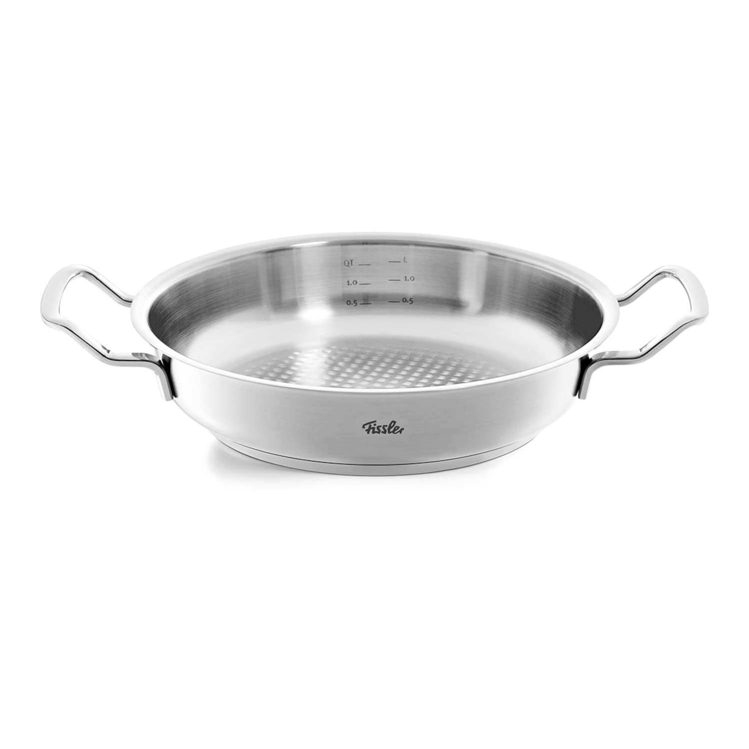 Fissler Original-Profi Collection Stainless Steel 9.5 Inch Serving Pan With High Dome Metal Lid