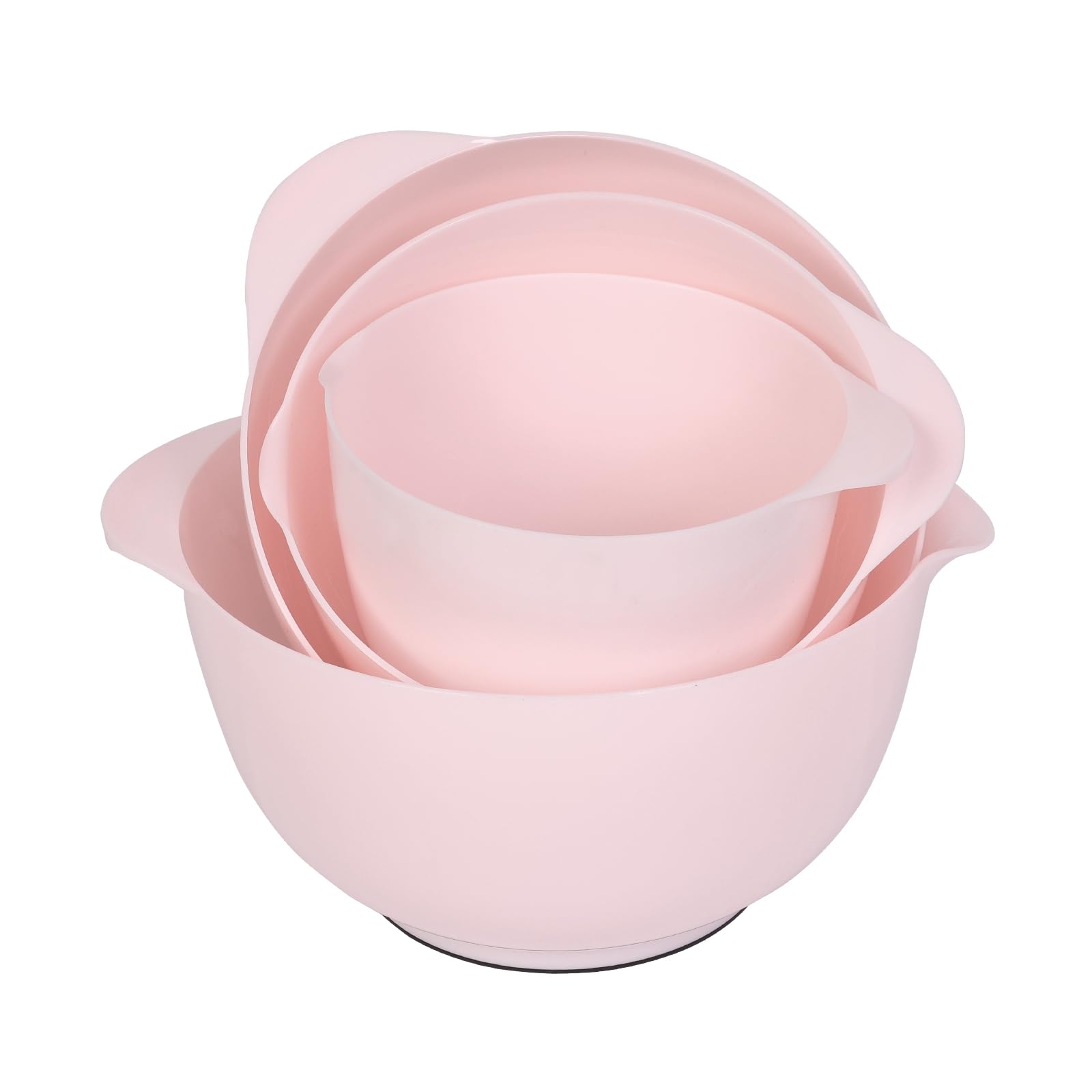 Boxedhome Nesting Plastic Mixing Bowl Set, 4 Piece Mixing Bowl Set With Pour Spouts, Size 1.7, 2.5, 3.5 And 4.5Qt, For Prepping,