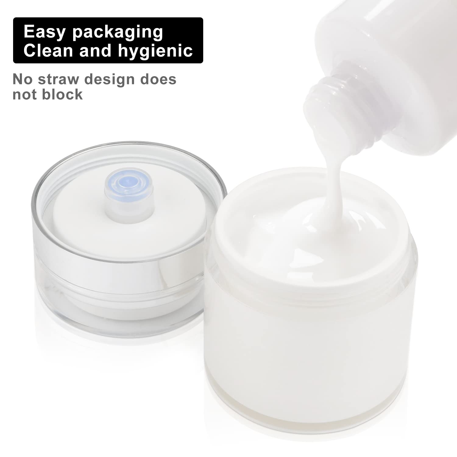 Dmuuudm 4 Pack 1 Oz/30Ml Airless Pump Jar,Empty Refillable Acrylic Vacuum Cosmetic Face Cream Jar With Press Pump,Portable Airle