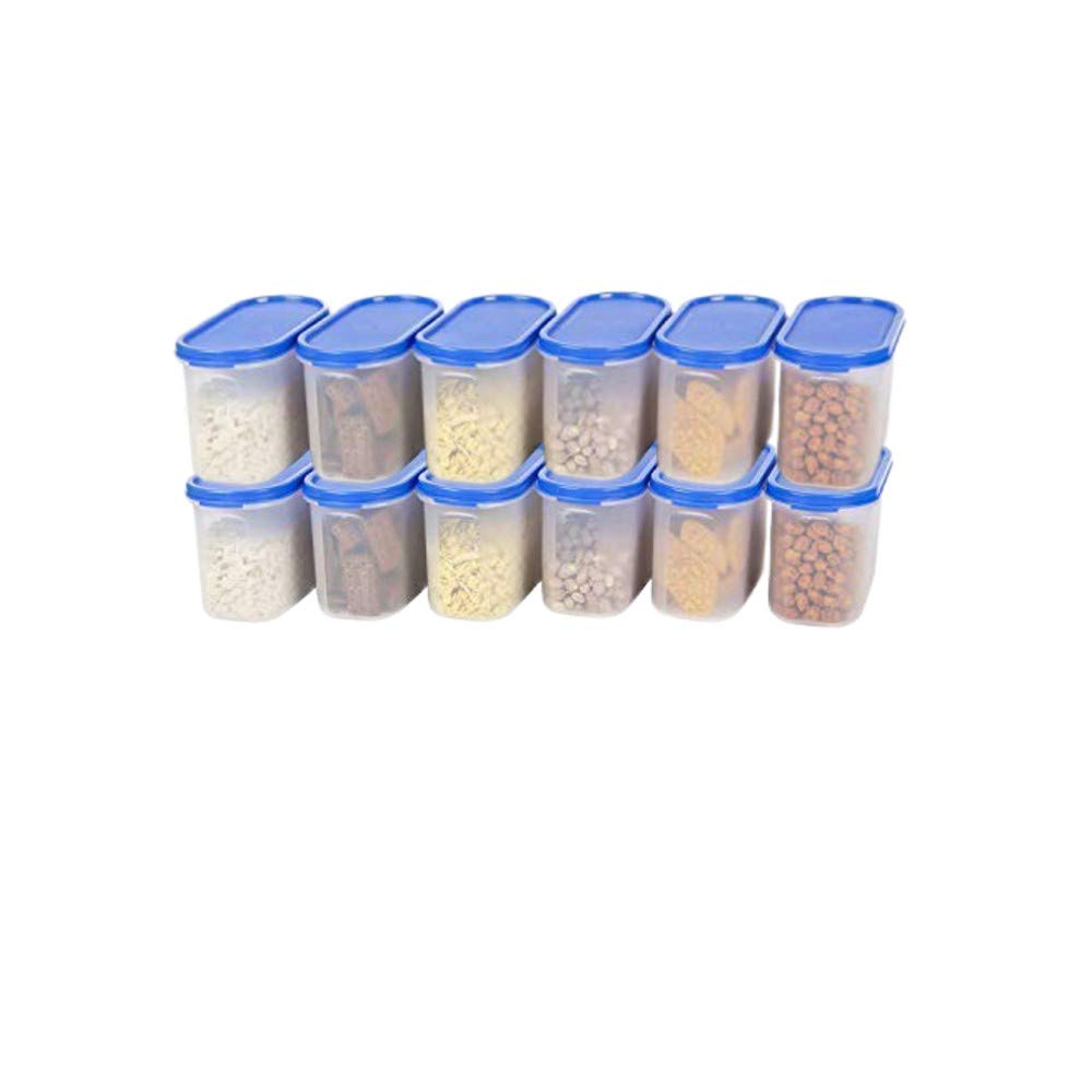 Cutting Edge Essentials 1200Ml Plain Lid Modular Container Blue (Set Of 12)