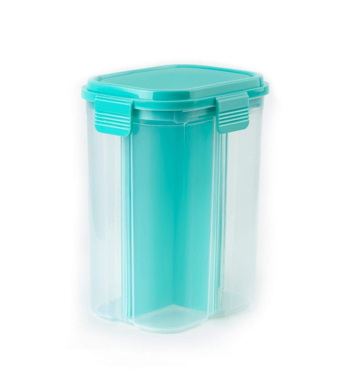 Ajb Plastic 4 In 1 Transparent Sealed Cans/Storage Box, 1500 Ml (White)