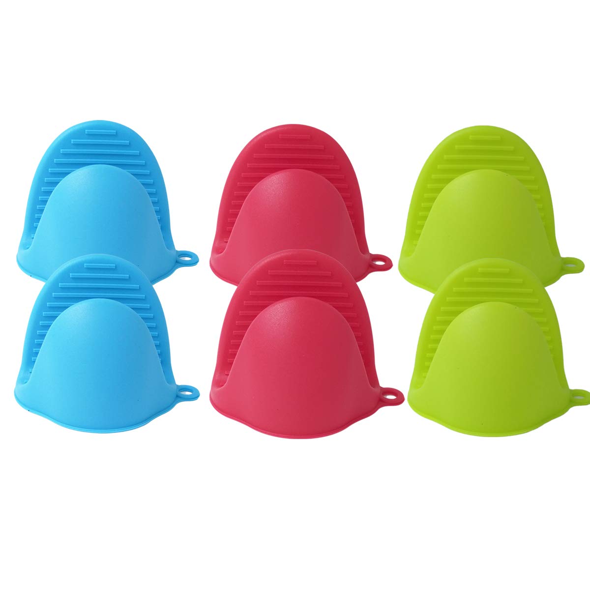 Imike Silicone Mini Oven Mitts,Cooking Mitts Pinch Grips Pot Holder Baking Oven Microwave Hand Clips,3-Pair