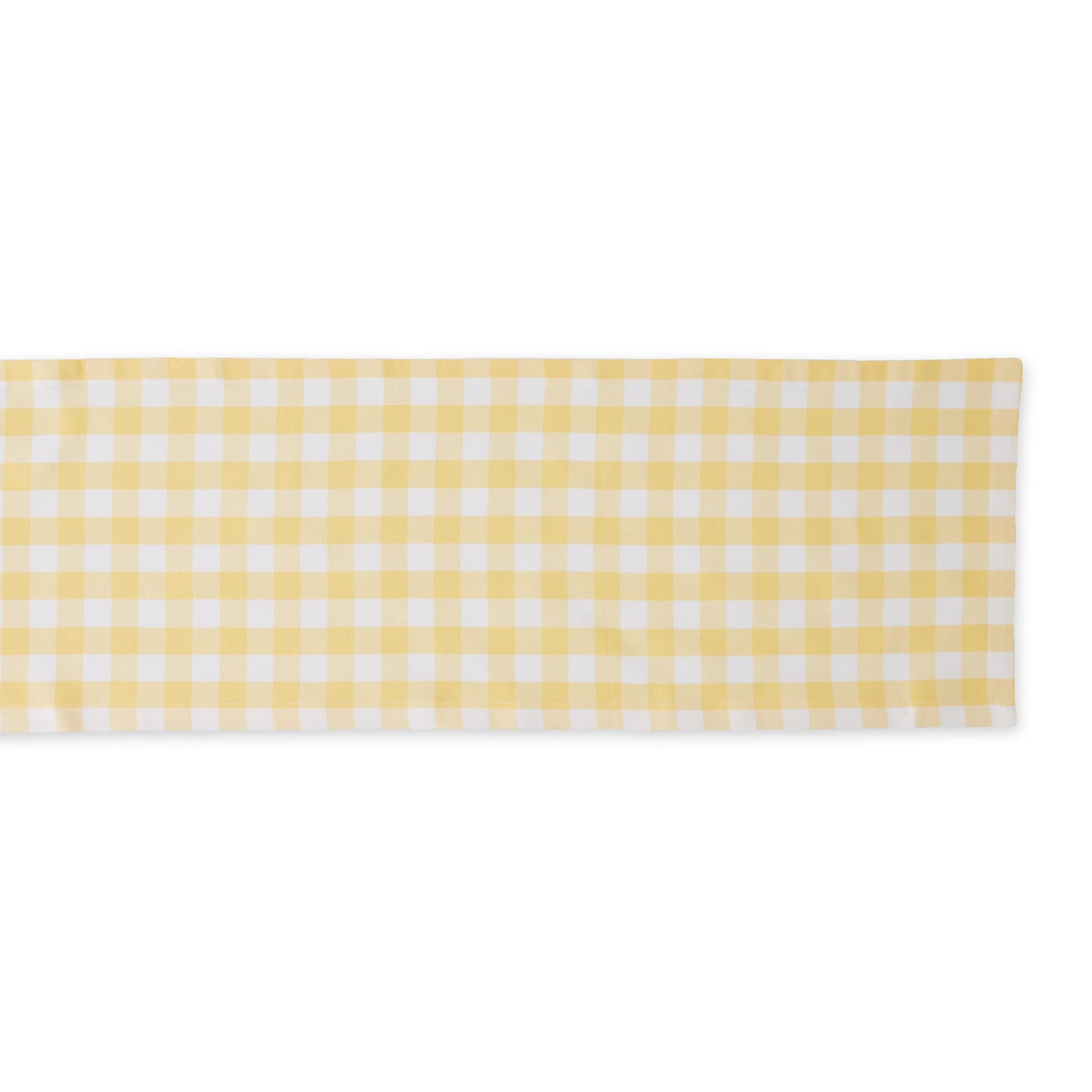 Yellow/White Checkers Table Runner 14X108