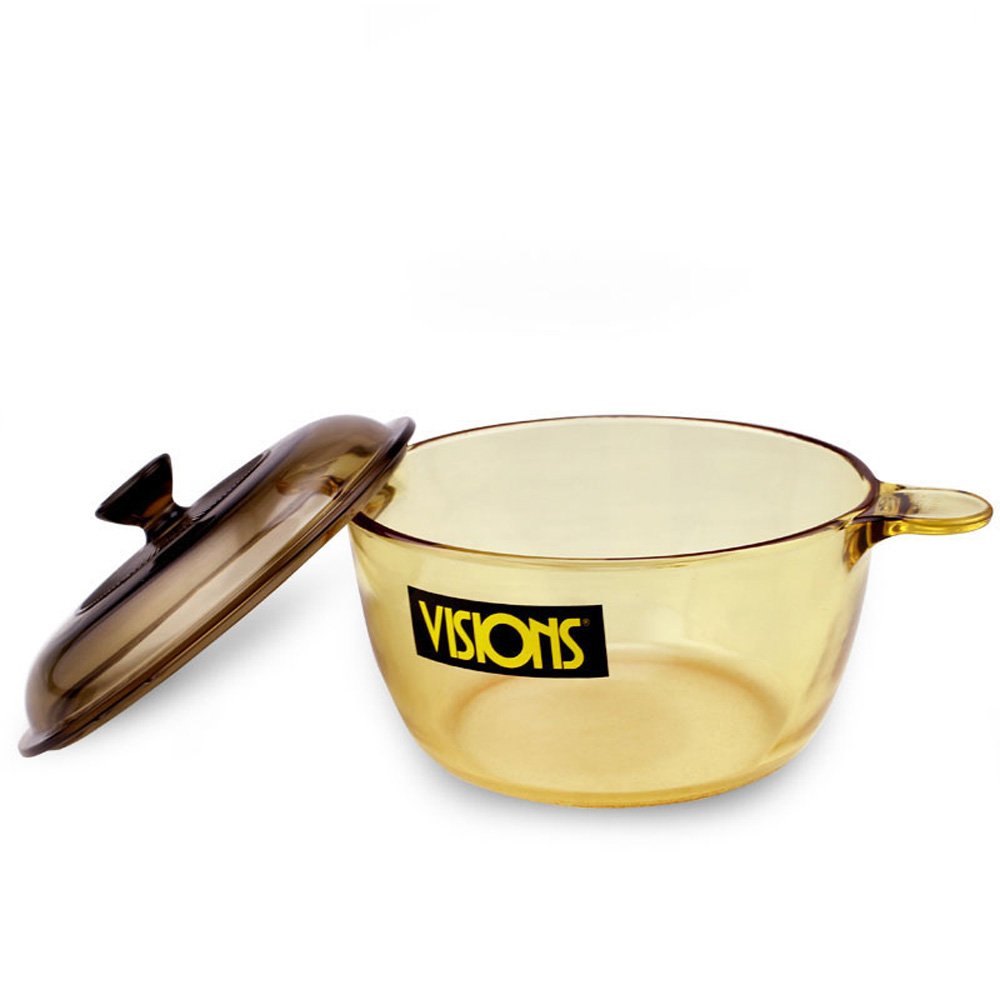 Visions 2.5 Litre Pyroceram Glass Cookpot With Glass Cover, Amber