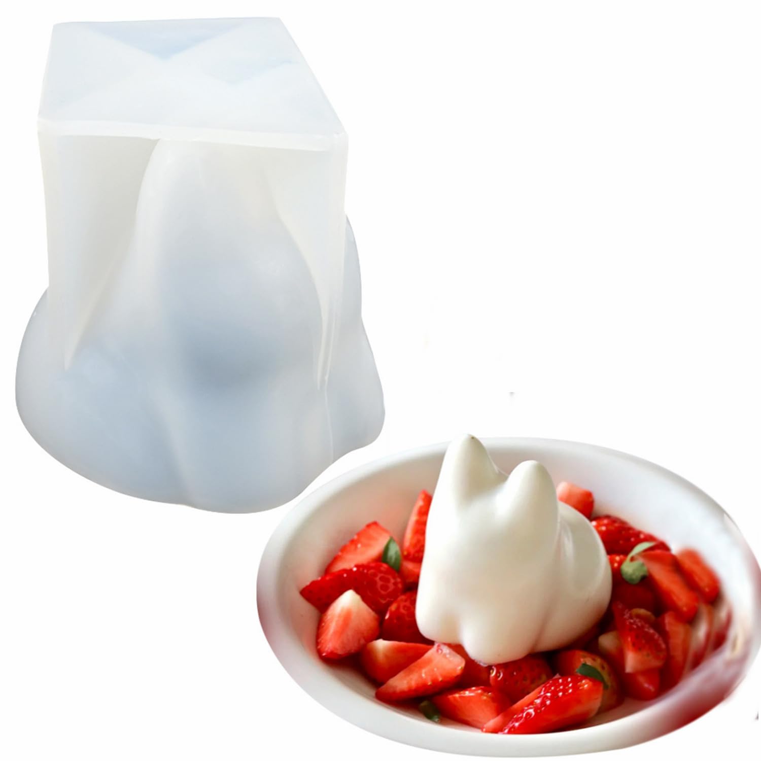 1PC Cat silicone mold milk jelly mould DIY jelly pudding Mousse mold Baking Utensils ice cube mould chocolate Hand tools, namely