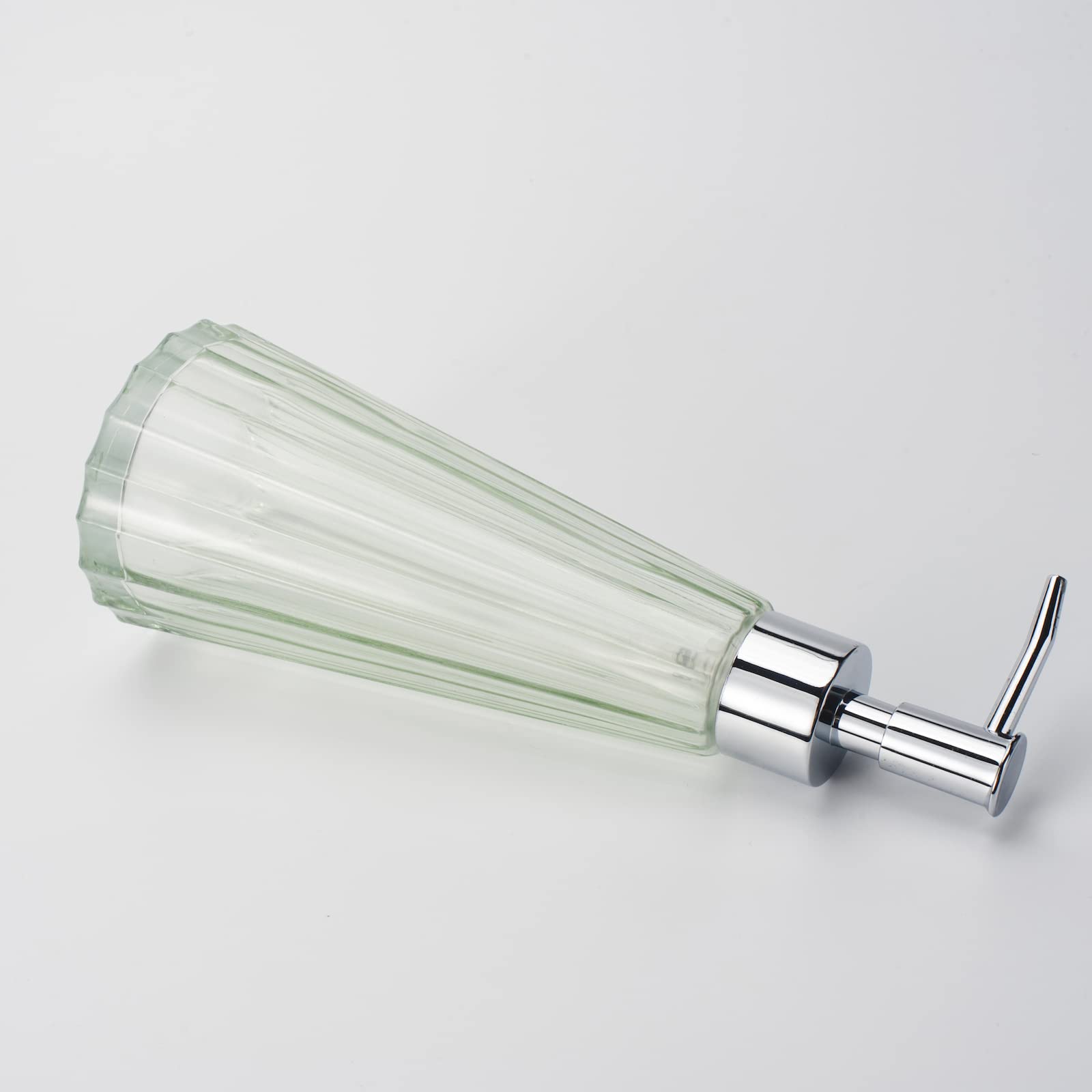 Ivailex 10Oz/300Ml Hand Soap Dispenser Bathroom, Kitchen Soap Dispenser, Glass Soap Dispenser With Silver Rust Proof Pump, Liqui