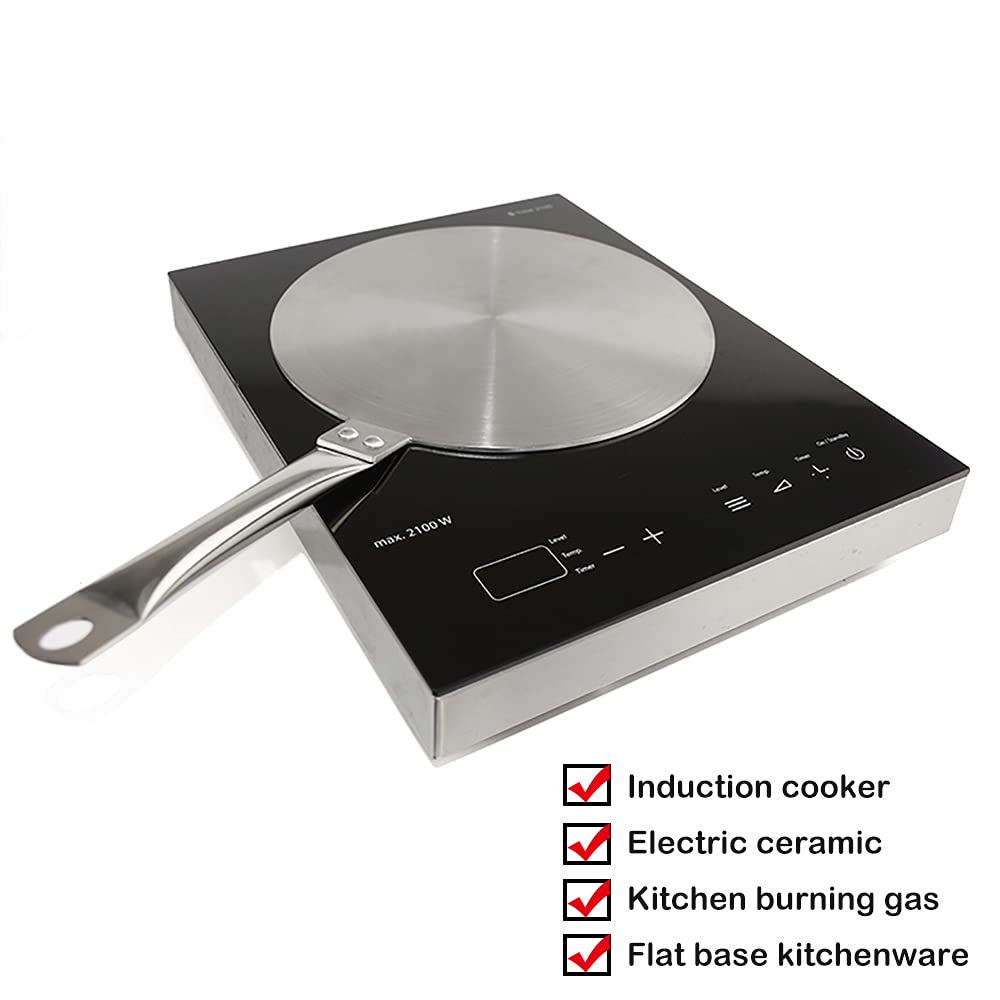 Heat Diffuser Induction Plate 9.45Inch/24Cm Stainless Steel For Gas Stove Glass Cooktop Induction Plate Adapter Induction Cooker