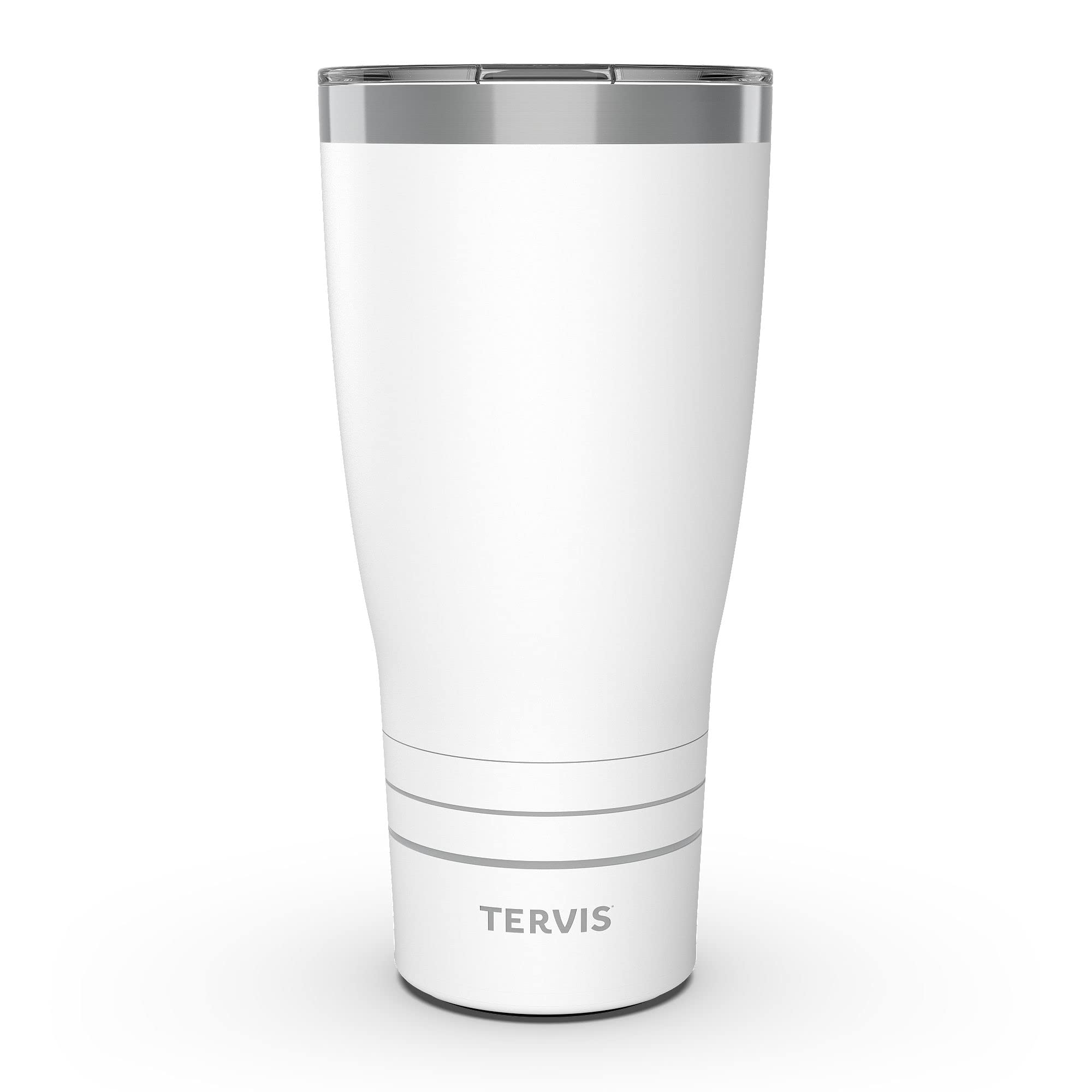 Tervis Traveler Powder Coated Stainless Steel Triple Walled Insulated Tumbler Travel Cup Keeps Drinks Cold & Hot, 30oz, Glacier 