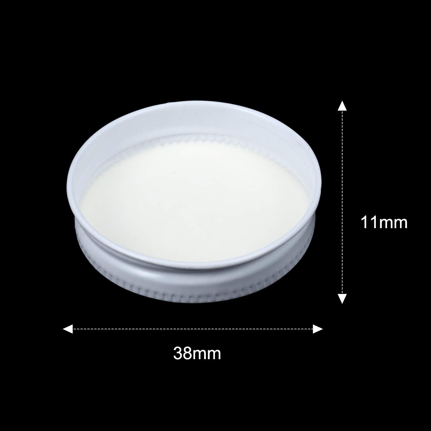 38 Mm White Growler Caps Lids, Seal Screw Caps Lid,Tinplate Metal Screw Caps With White Filling Glue Fits For Most 1/2 And 1 Gal